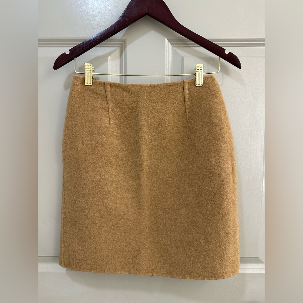 Kate Hill Khaki Wool Mini Skirt - size 4